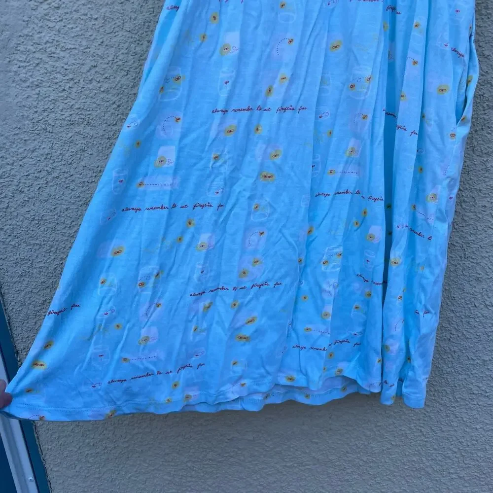 NEW Munki Munki Heather Ross Fireflies Dress Nightgown Youth XL (14)